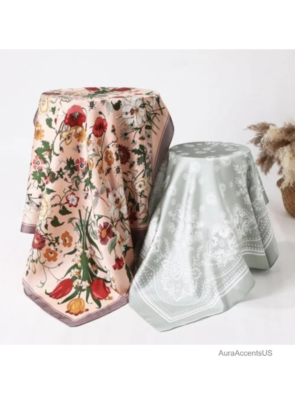 6 Pcs Square Head Scarves Polyester Lightweight Bandana for Women